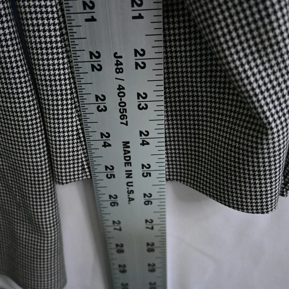 Meeting Street 48R Gray Houndstooth 100% Wool Mens Blazer Suit Jacket Sport Coat